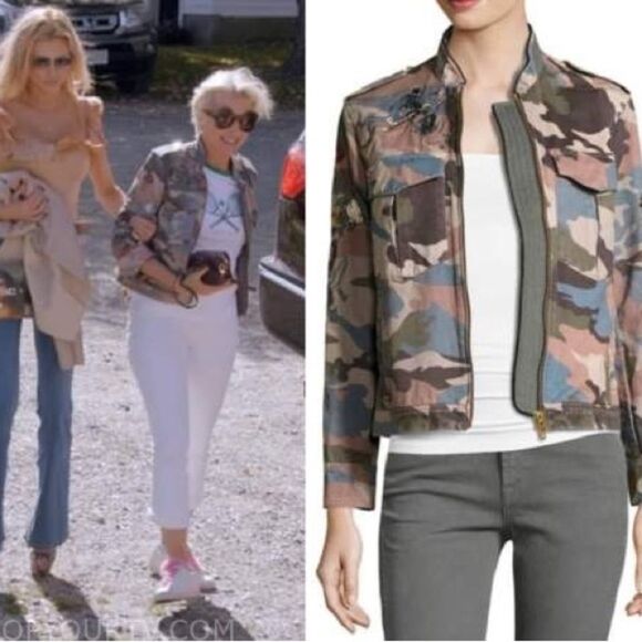 ZADIG & VOLTAIRE Kavy Camou Brode Jacket Green Camo Skull Embroidery Bomber Wool - Picture 16 of 16